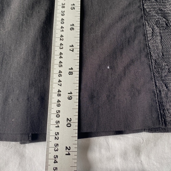 Suzy Shier Women's Black Pull On Midi Skirt Lace Accents Size Medium‎ - Picture 10 of 12